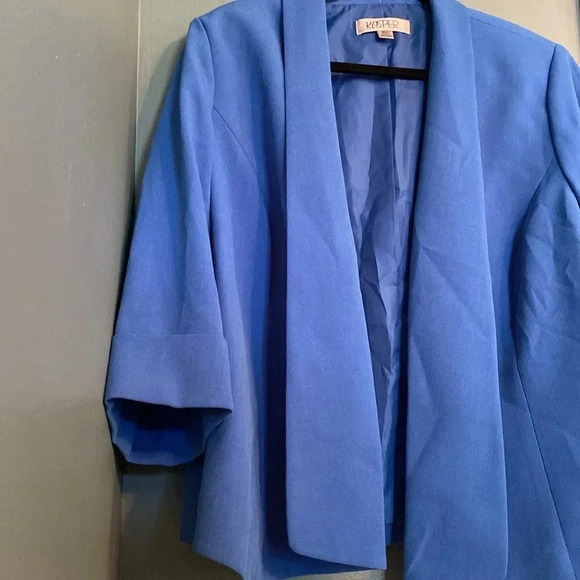 Kasper women’s open blazer - 18 W - bright blue - 3/4 sleeve - great condition - Picture 3 of 6